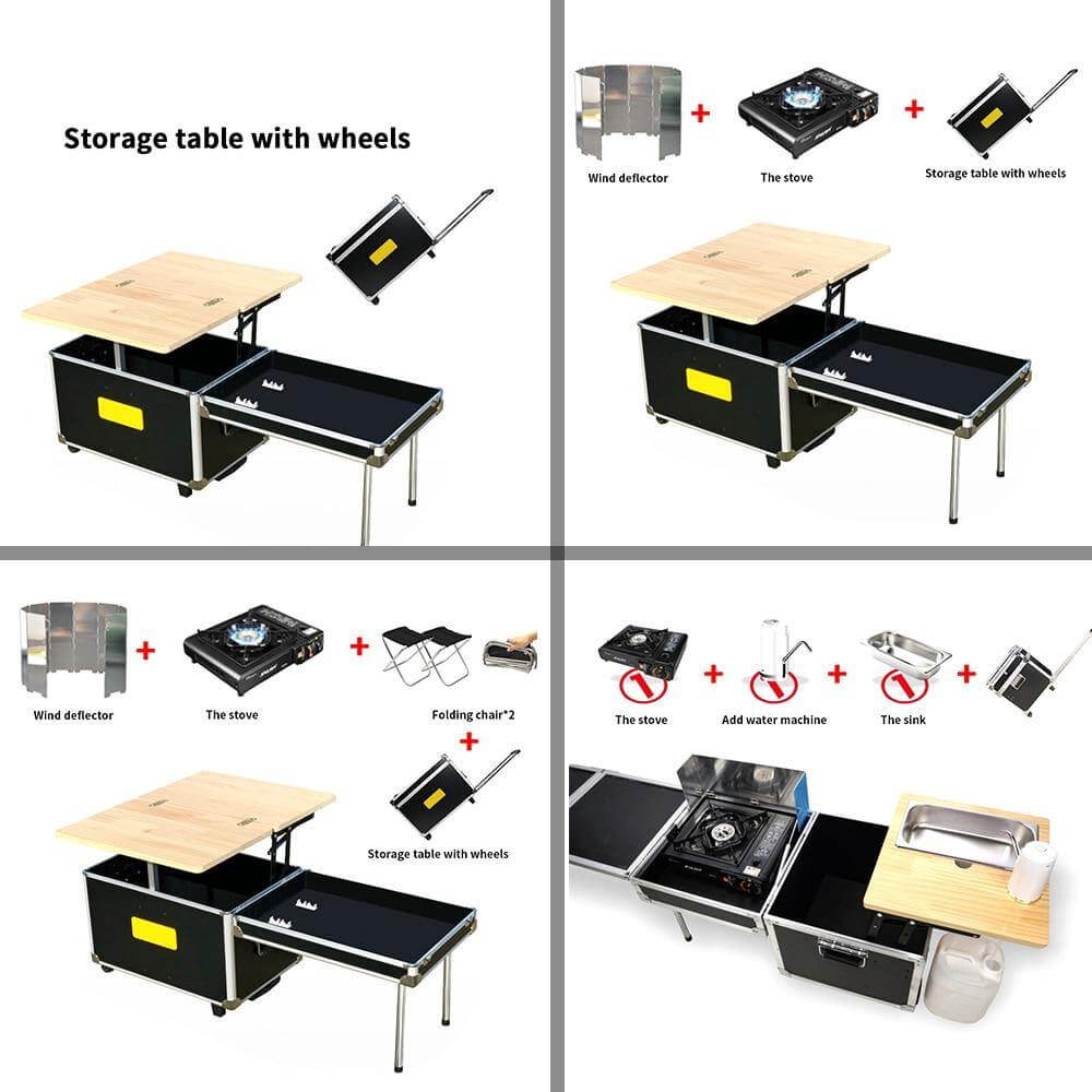 Portable Foldable Outdoor Camping Cooking Kitchen Table - Image 17