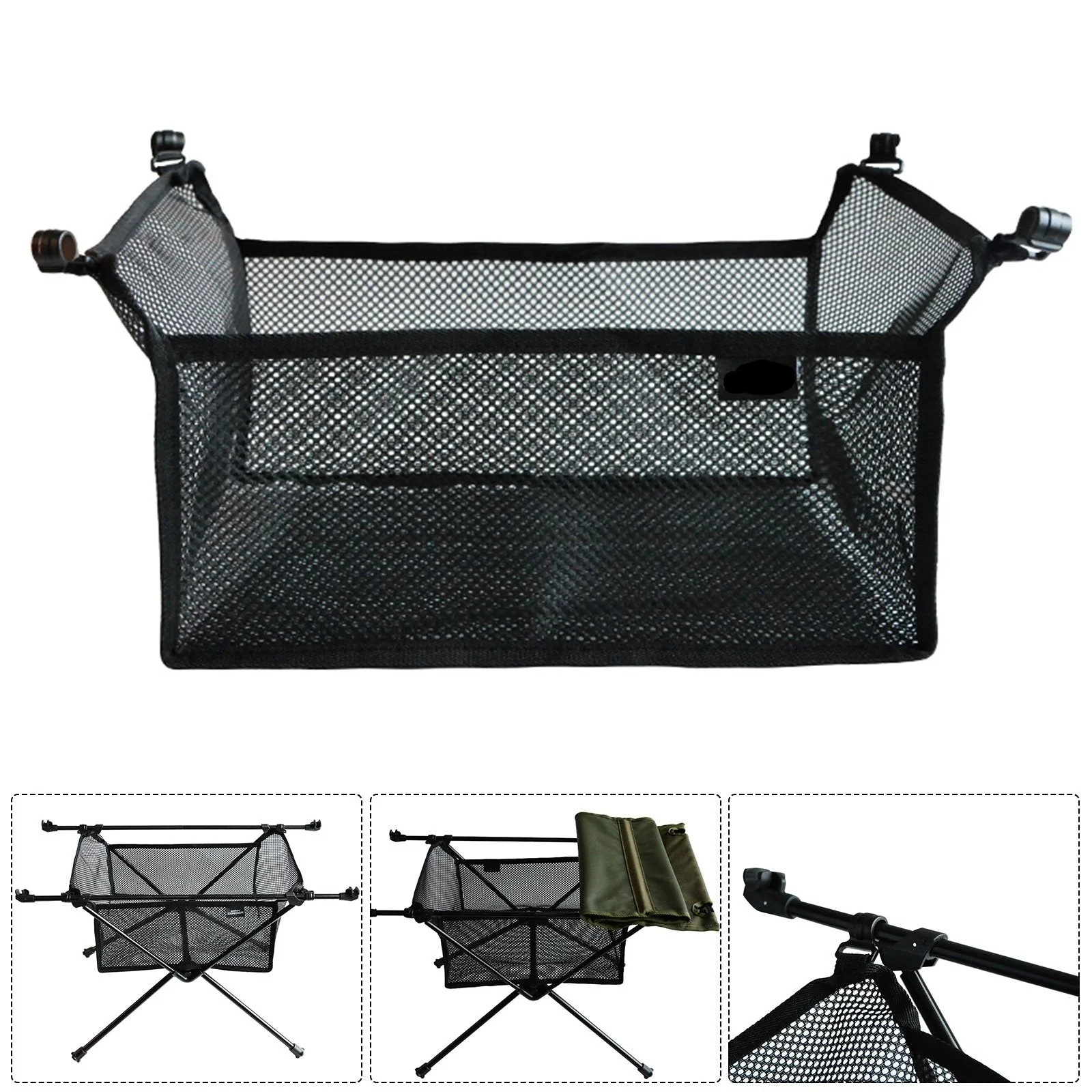 Portable Folding Table Storage Net Shelf - Image 4