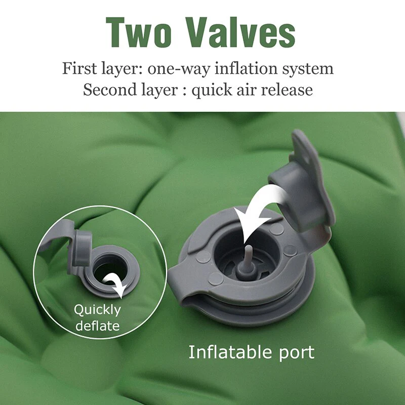 Portable Inflatable Built-in Pillow Nature Nest Camping Bed - Image 5