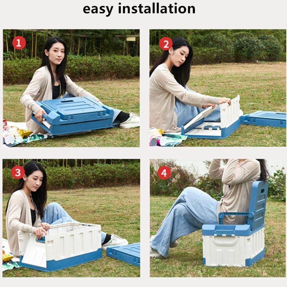 Portable Travel Storage Box Chair - Image 2