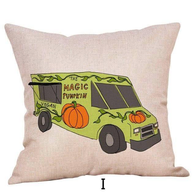 Pumpkin Truck Halloween Fall Pillow Cases - Image 5