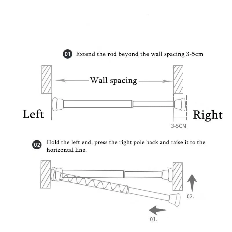 Punch-Free Adjustable Curtain Hanging Rod - Image 16