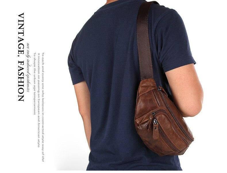 Pure Leather Unisex Fanny Bag - Image 5