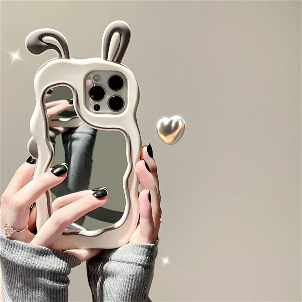 Rabbit Ear Make-Up Mirror iPhone Case - Image 8