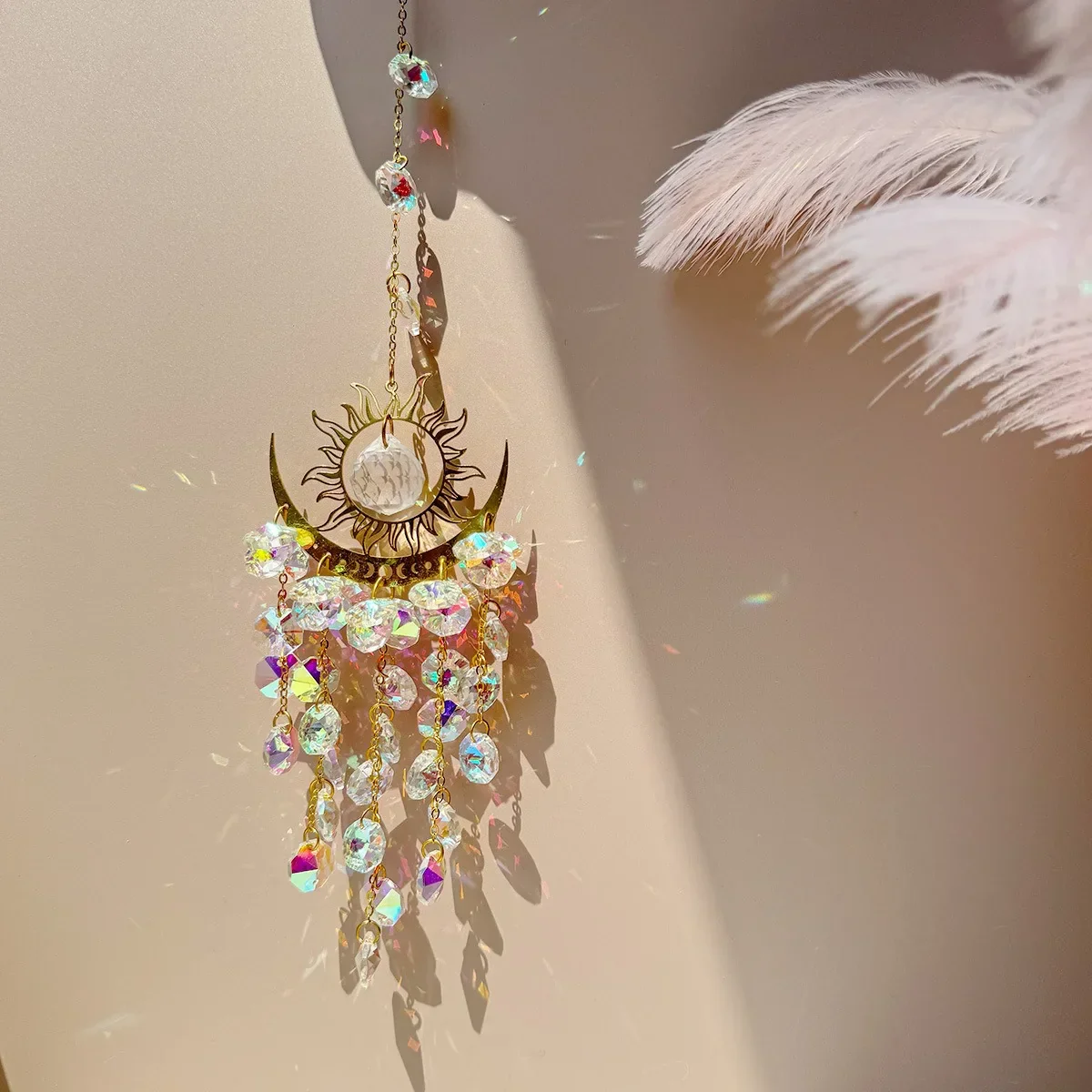 Radiant Moonlit Quartz Prism Suncatcher - Image 9
