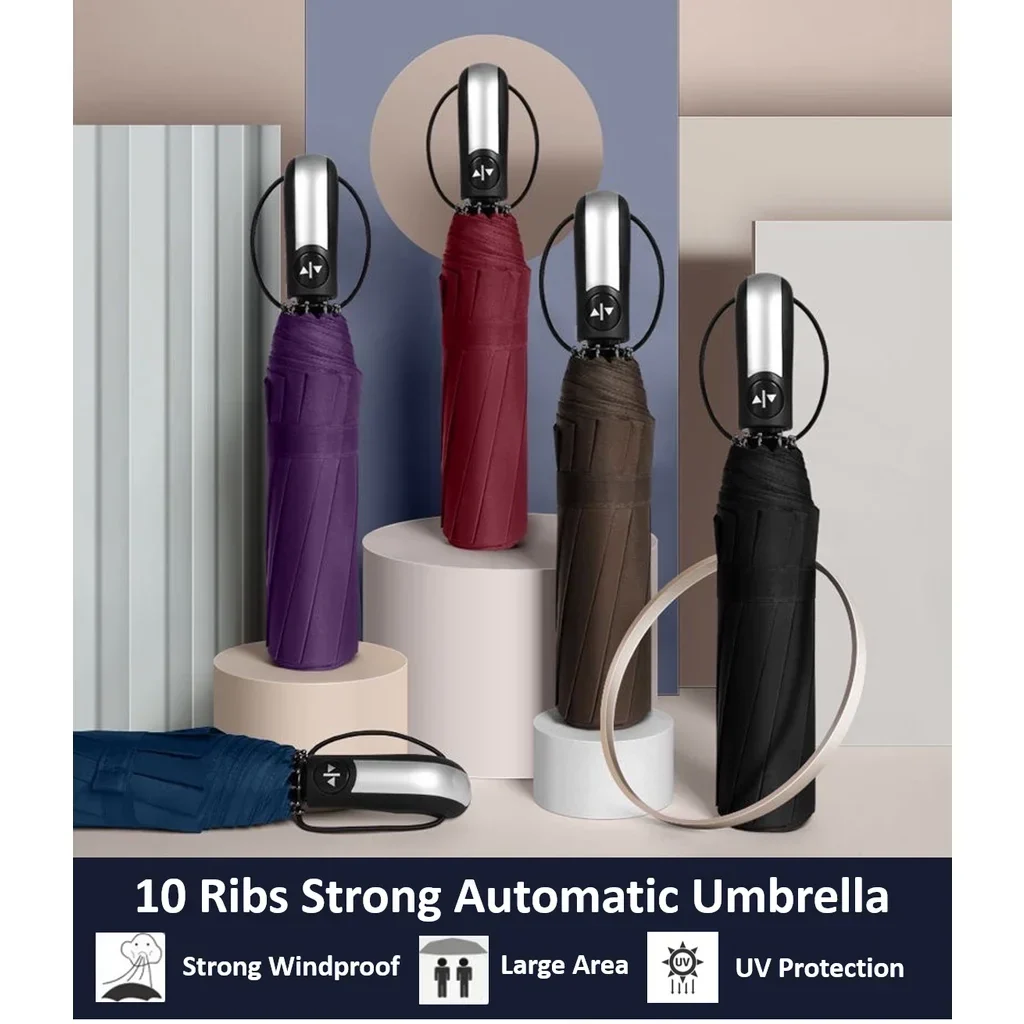 Rain Safe Compact Windproof Umbrella - Image 2
