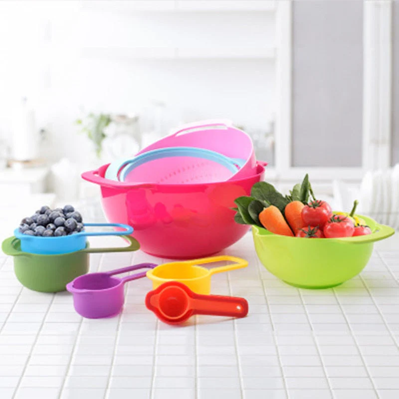 Rainbow Multifunctional Stackable Kitchen Bowl Set - Image 5
