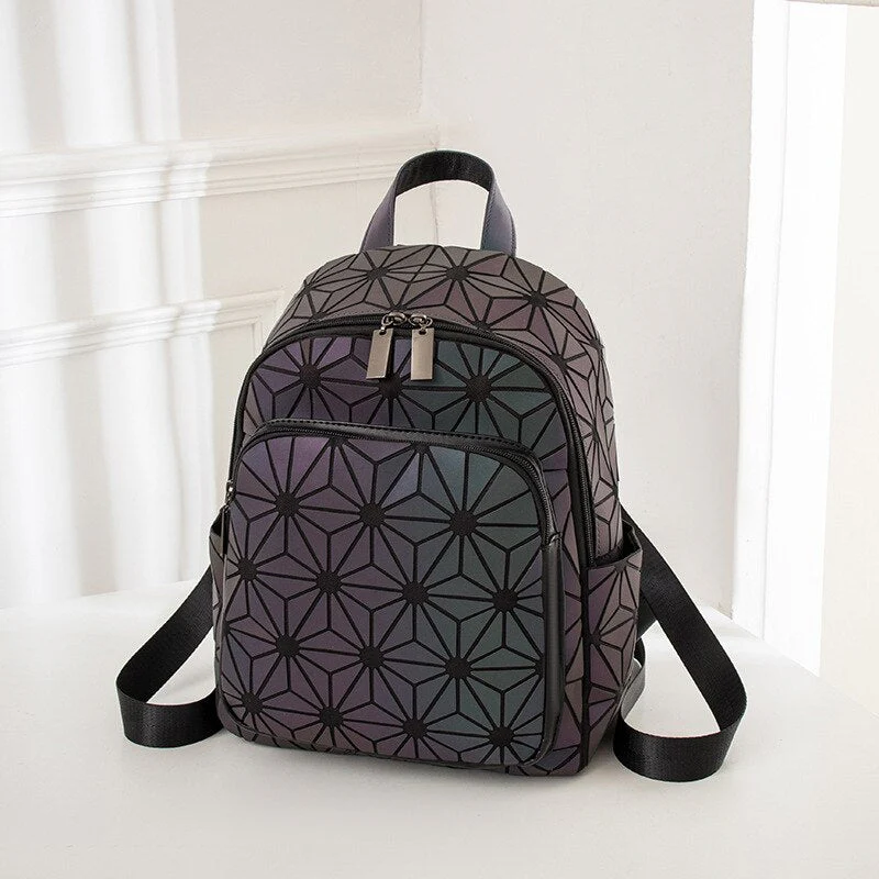 Rainbow Rise Luminous Holographic Backpack - Image 8