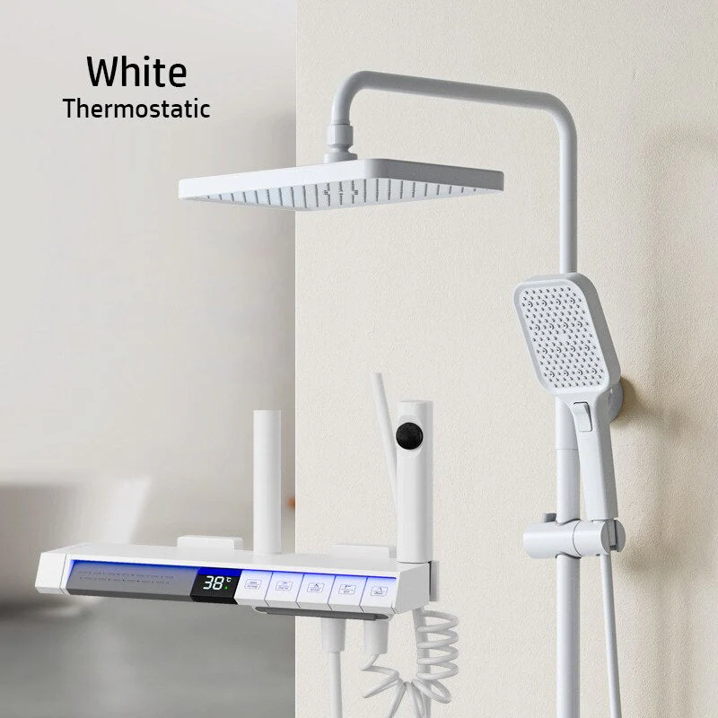 Rainfall Spa Therapy Digital Thermostatic Shower System Set - Image 11