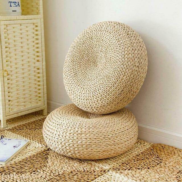 Rattan Flor Ottoman Cushion - Image 5
