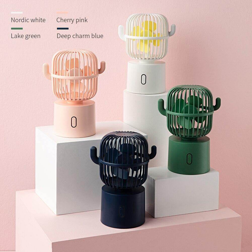Rechargeable USB Portable Mini Cactus Fan - Image 5