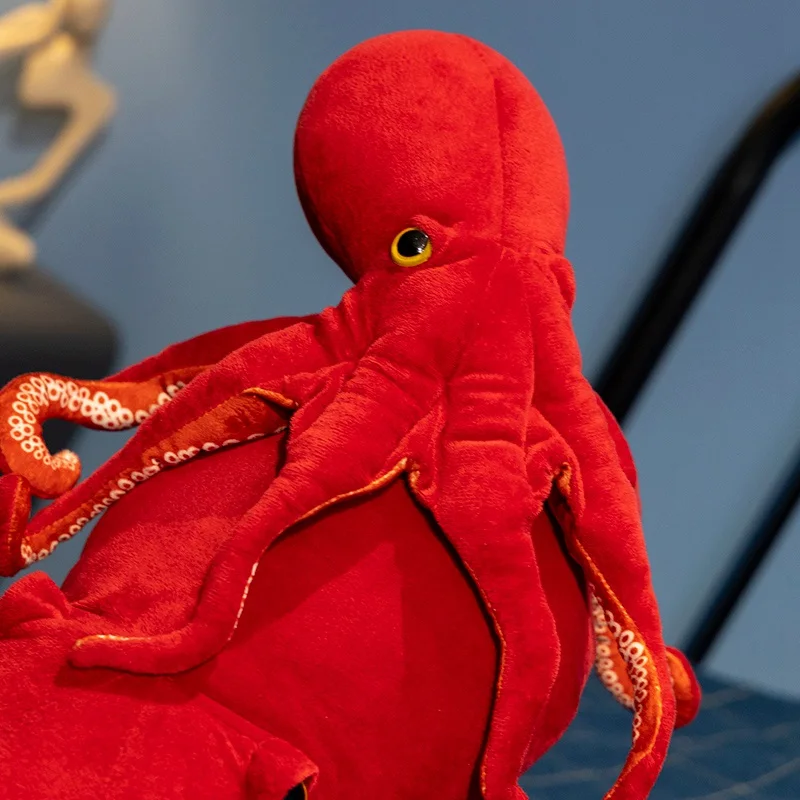 Red Octopus Plush Stuffed Toy - Image 2