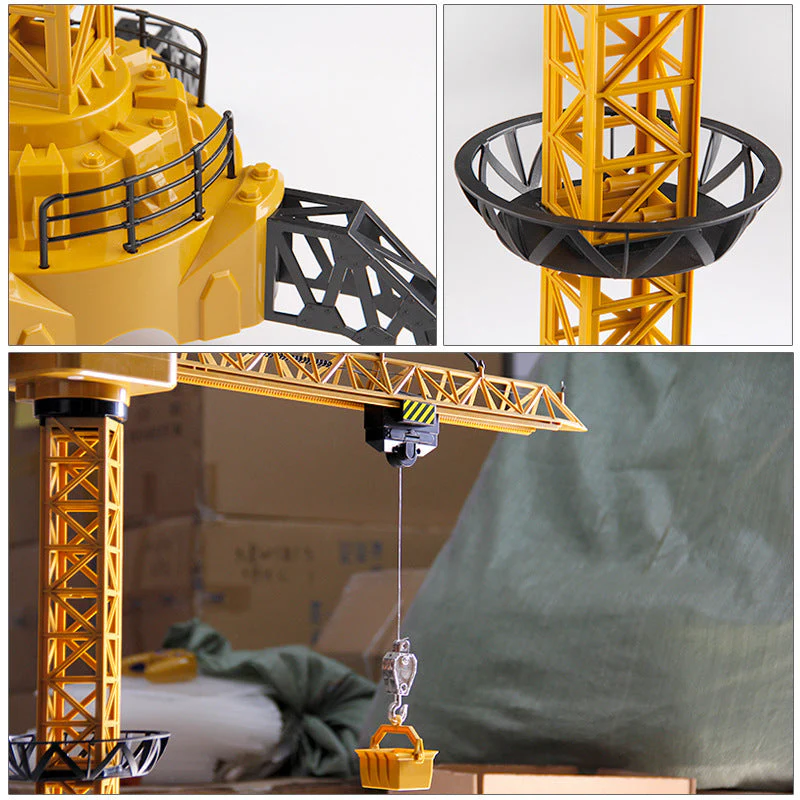 Remote Control Rotating Kids Toy Construction Crane - Image 7