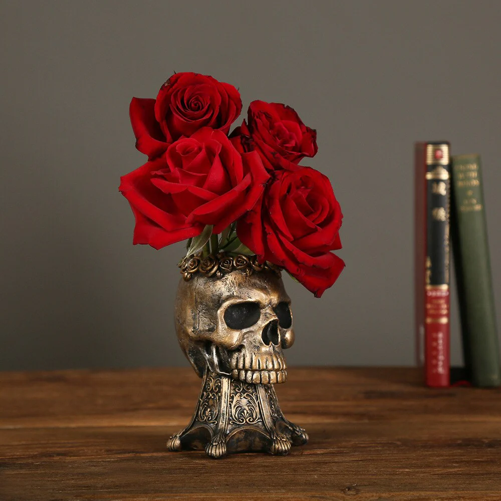 Resin Skull Flower Pot - Image 3