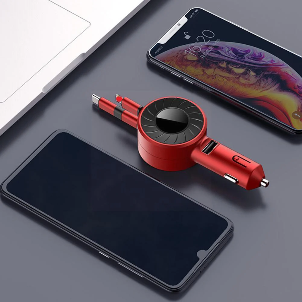 Retractable Car Lighter Fast Charger Cable - Image 2