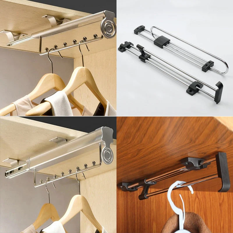Retractable Closet Storage Organizer Hanger - Image 2