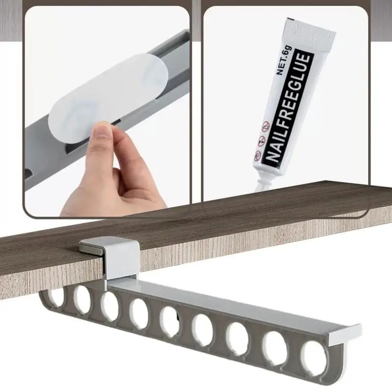 Retractable Wardrobe Rail Closet Organizer Hanger - Image 5
