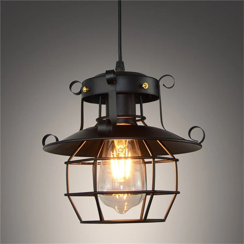 Retro Antique Industrial Loft Ceiling Lamp - Image 4