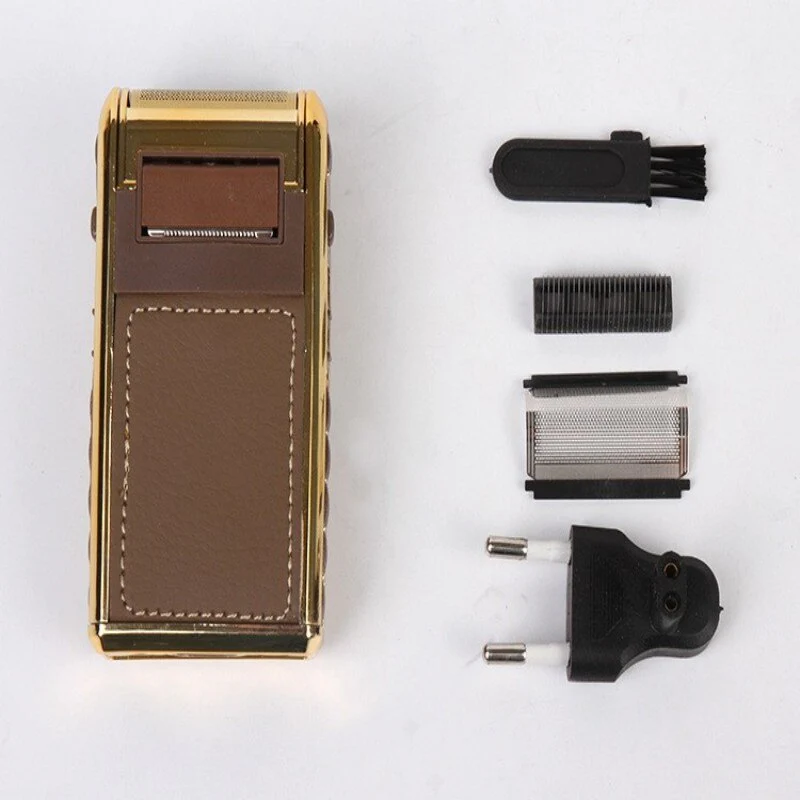 Retro Leather Travel Electric Shaver - Image 4
