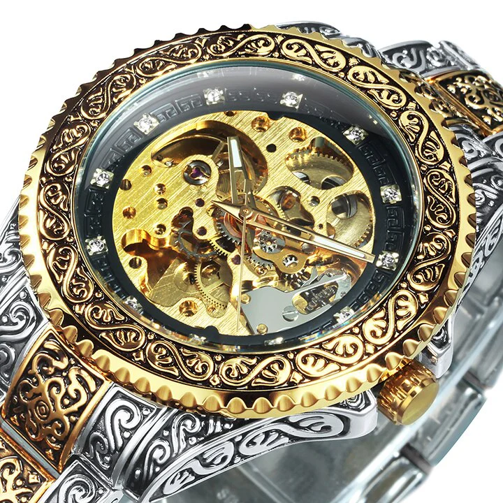 Retro Lux Hand-Engraved Automatic Mechanic Watch - Image 7