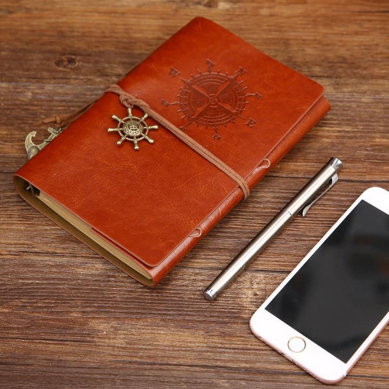 Retro PU Leather Pirate Spiral Notebook - Image 11