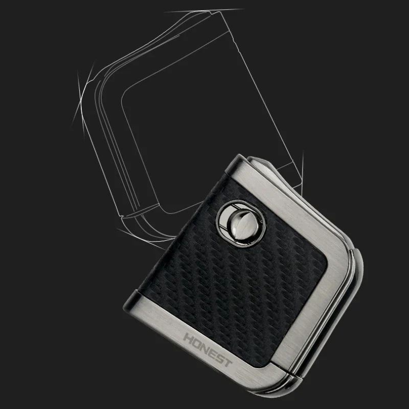 Retro Thin One Click Pop Up Windproof Kerosene Lighter - Image 2
