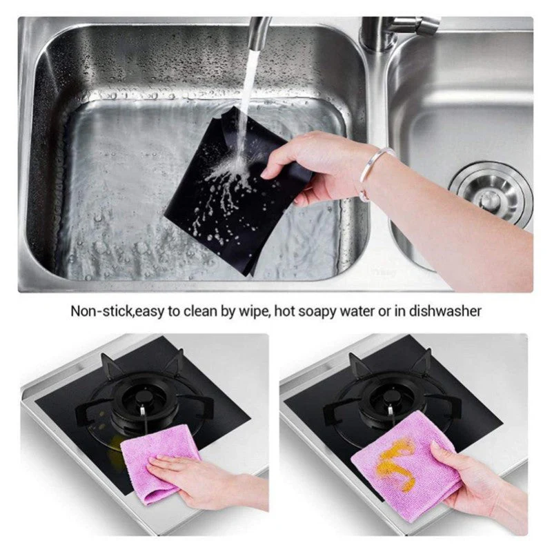 Reusable 4pcs Glass Fiber Gas Stove Covers - Image 8