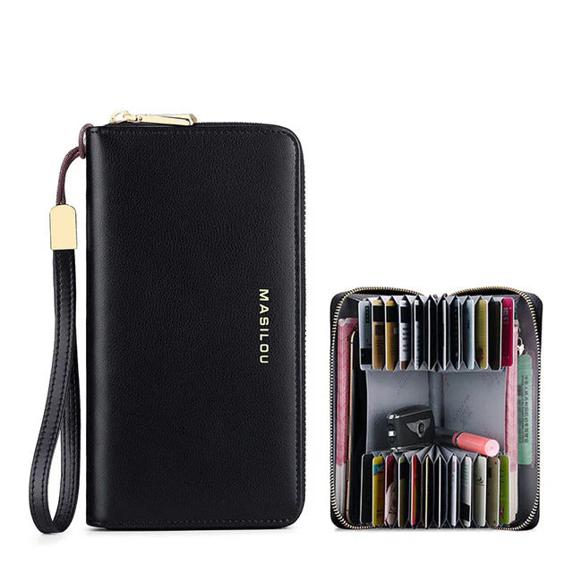 RFID Blocking Large Leather Women Wallet - Image 17