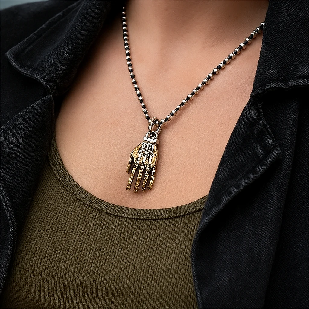 Robotic Mechanical Hand Necklace - Image 3