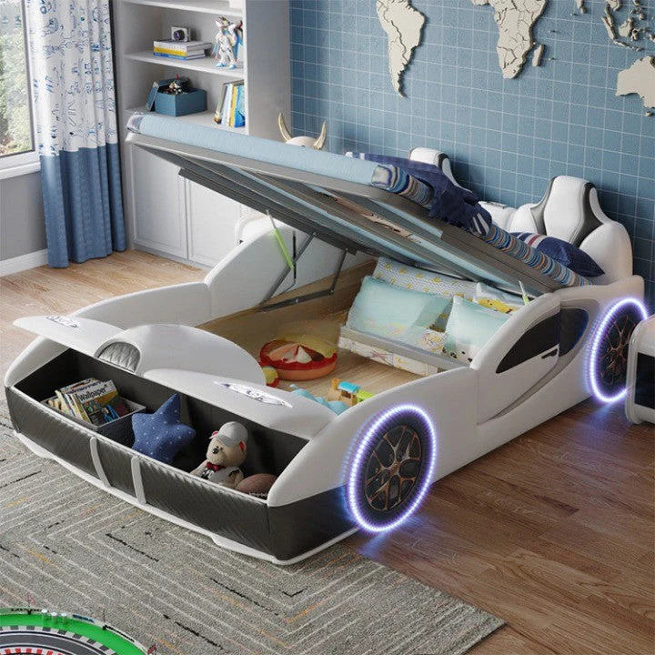 Rocket Ride Racing Style Futuristic Car Kids Bed - Image 7