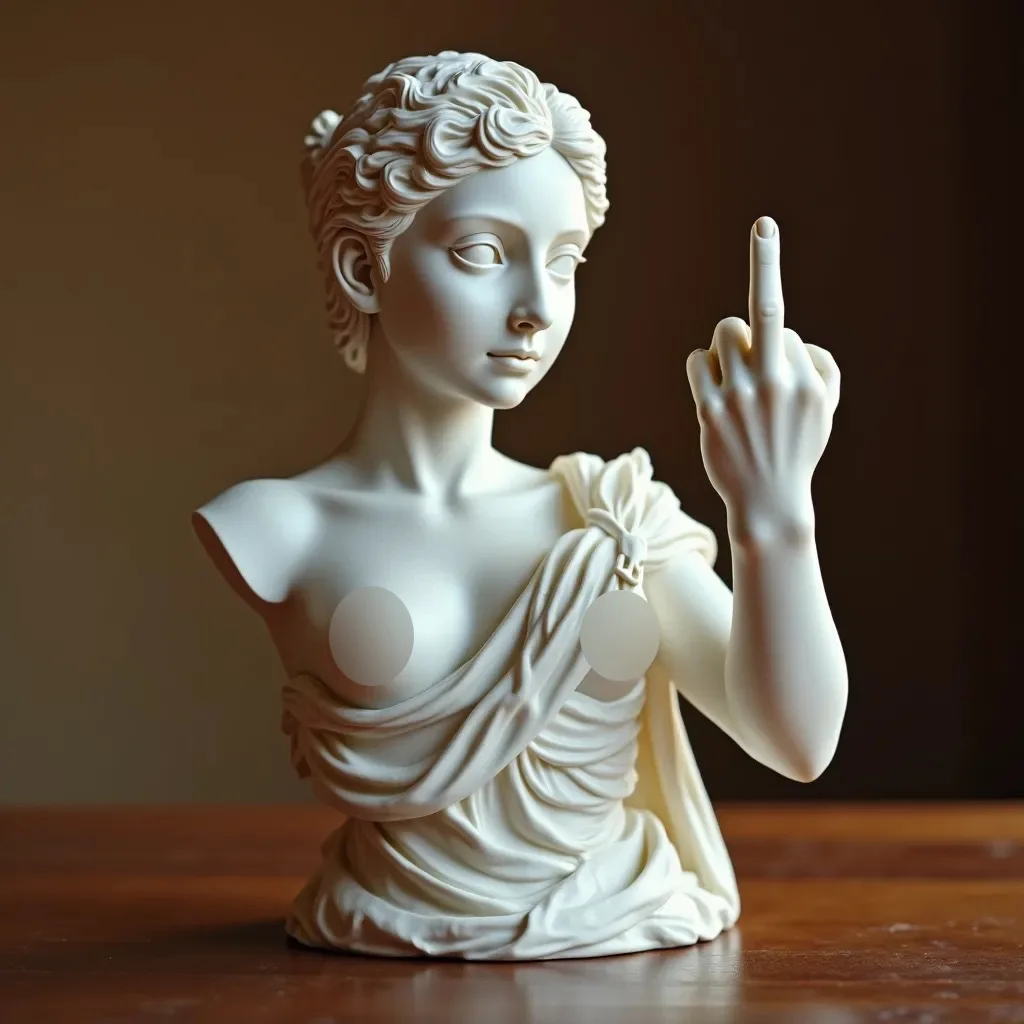 Roman Bust Middle Finger Home Decor - Image 6