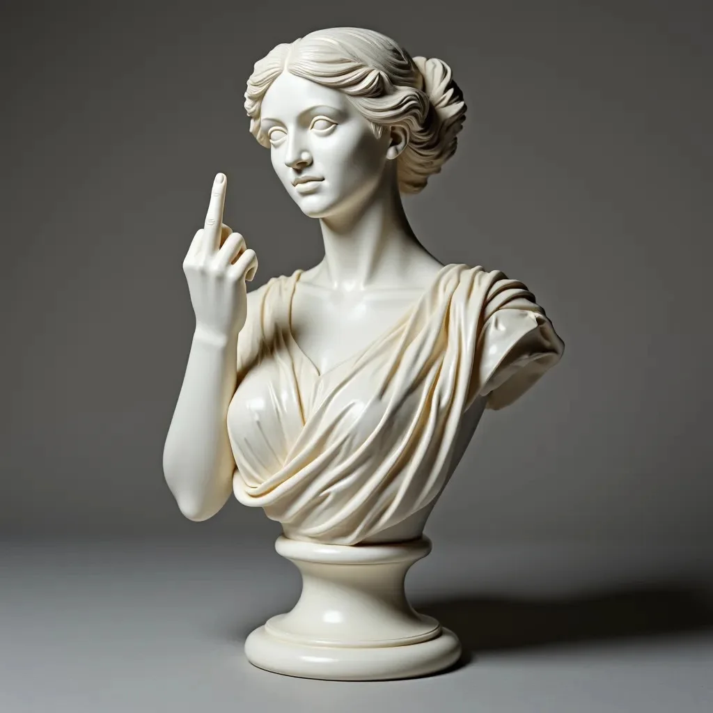 Roman Bust Middle Finger Home Decor - Image 8
