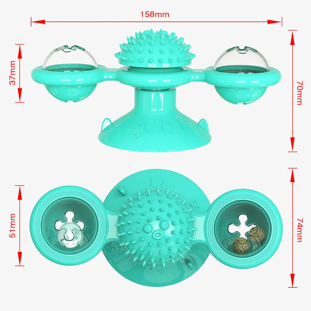 Rotatable Cat Massage Interactive Windmill Toy - Image 5
