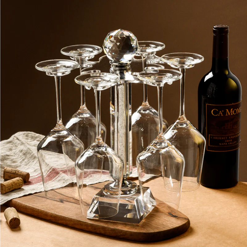 Rotatable Crystal Wine Glass Holder - Image 2