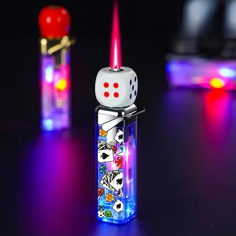 Rotating Dice Head LED Jet Flame Lighter - Image 7
