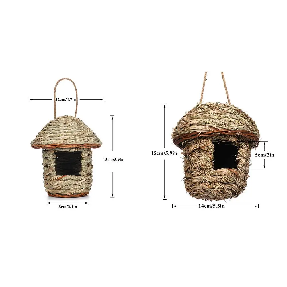Rustic Natural Wicker Outdoor Birdhouse - Image 7