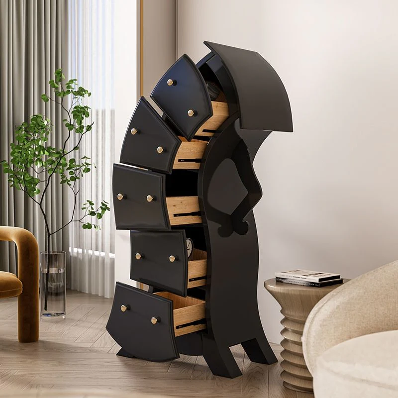 Sassy Playful Minimalist Wooden Cabinet - Image 7
