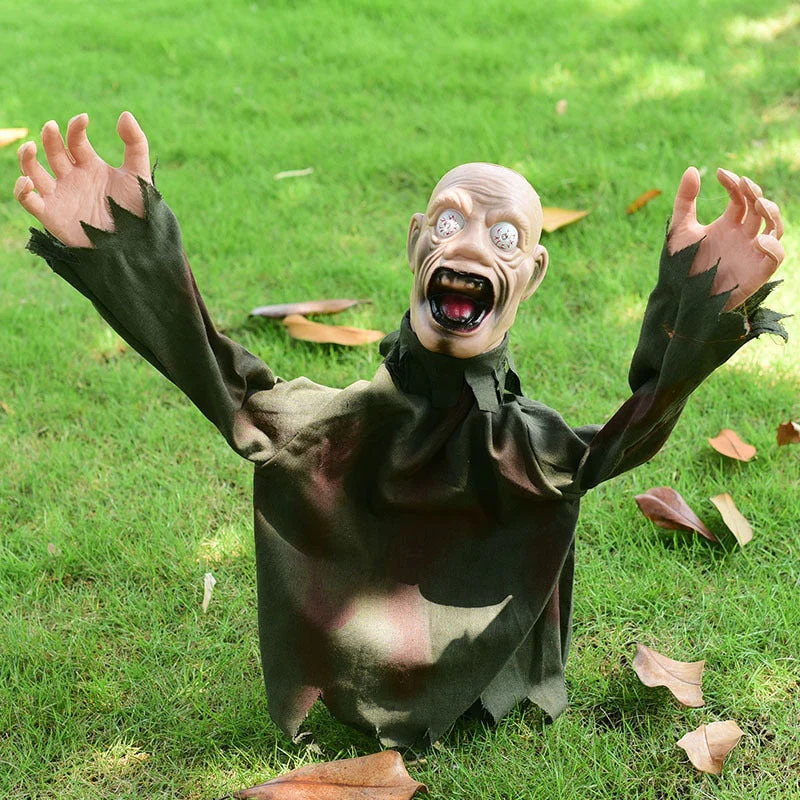 Scary Screaming Zombie Garden Halloween Decoration - Image 3