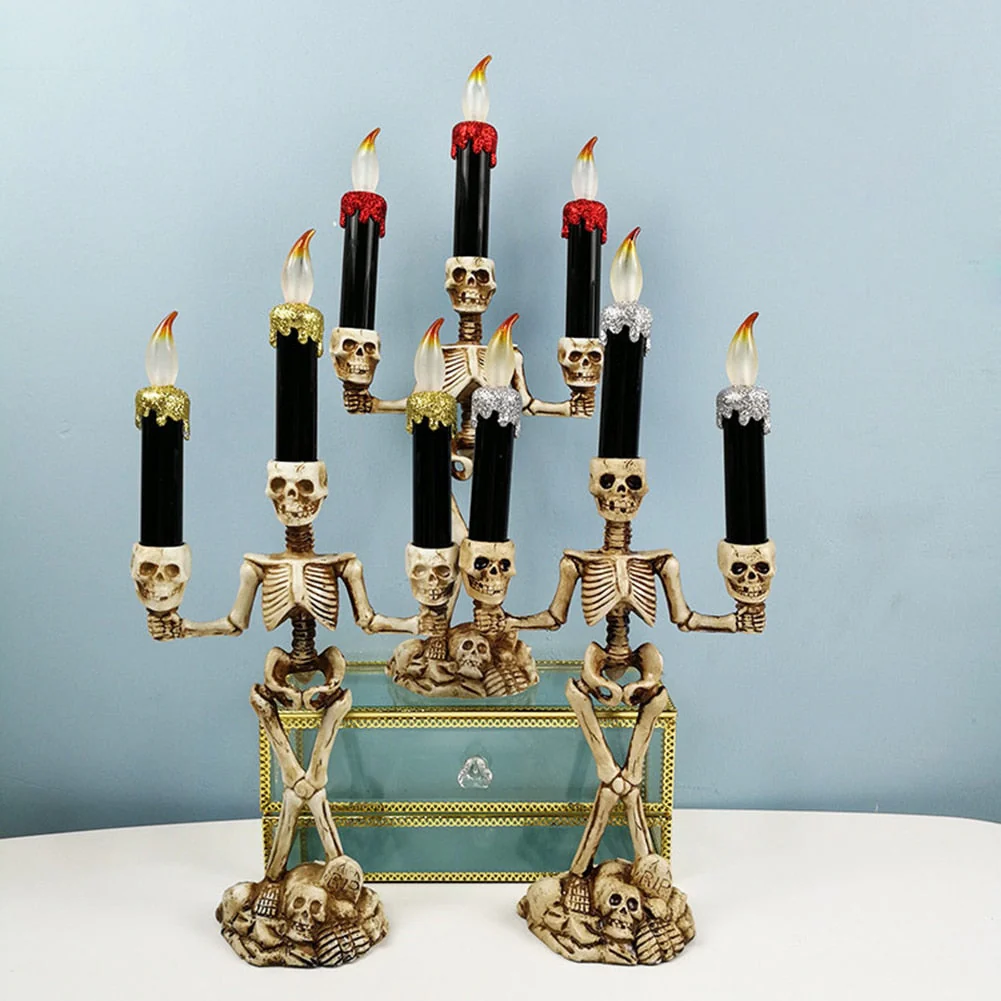 Scary Skeleton Halloween Candle Lights - Image 2