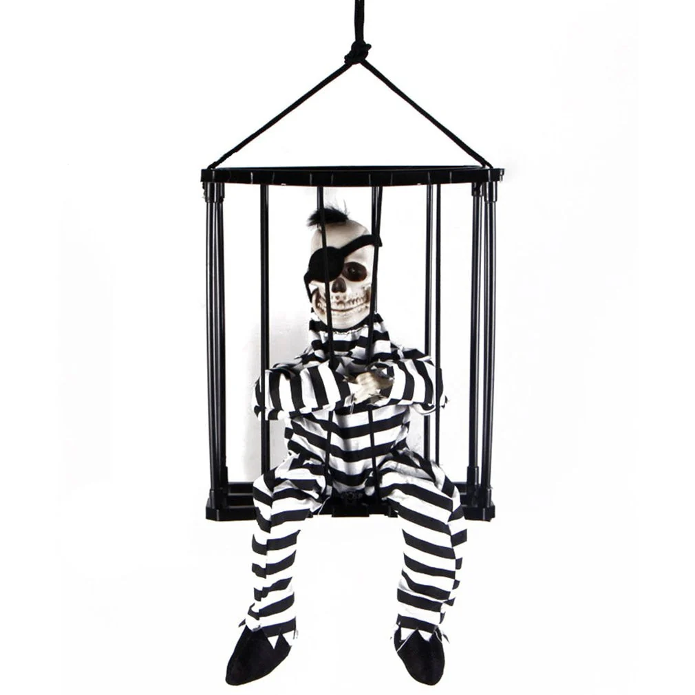 Scary Skeleton Prisoner Halloween Decoration - Image 8
