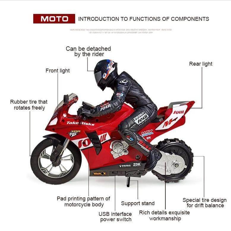 Self-Balancing Remote Control Motorcycle Toy - Image 8