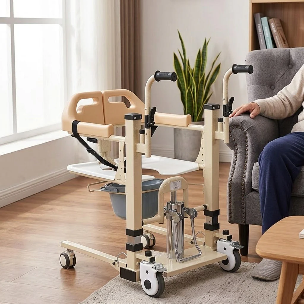 Senior Care Easy Patient Lift Transfer Wheelchair - Image 5