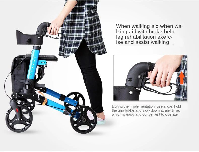 Senior Sitter Height Adjustable Foldable Walker - Image 8