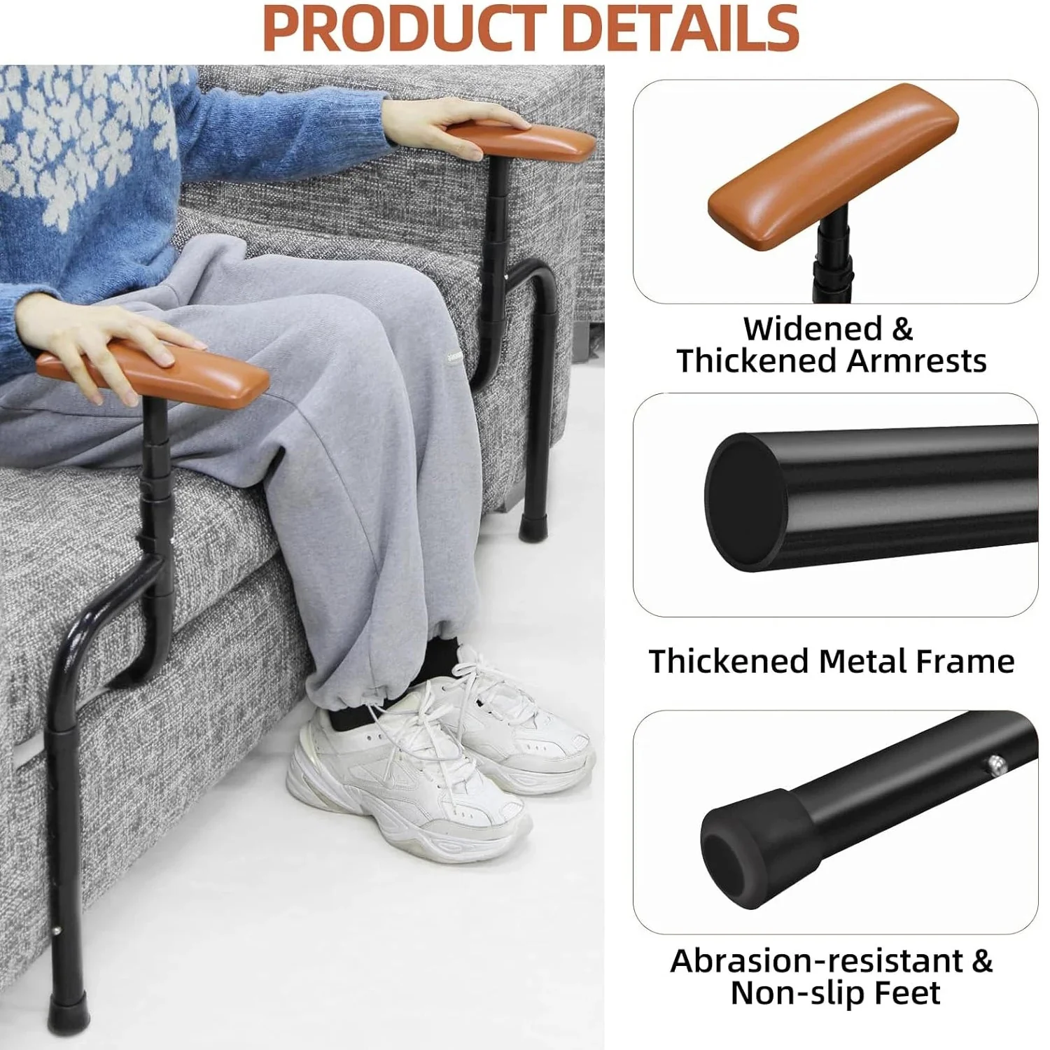 Senior Standing Aid Adjustable Couch Assist Rail - Image 2