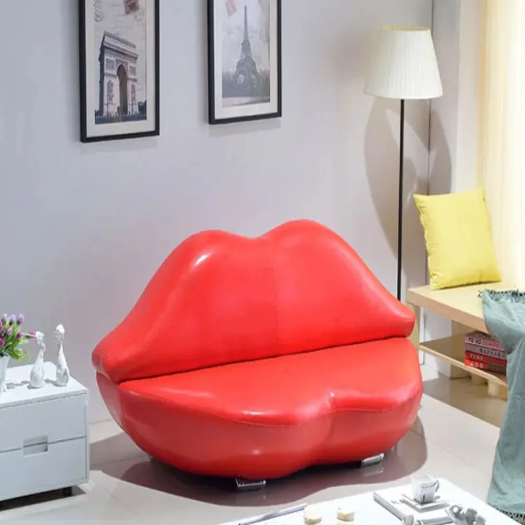 Sexy Red Lip Double Seat Sofa - Image 2