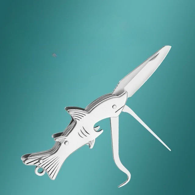 Sharp Shark Multifunctional Toothpick Knife Keychain - Image 7
