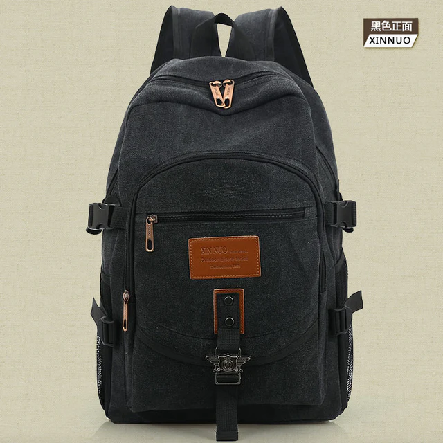 Shoulder Strap Zipper Solid Casual Backpack - Image 5
