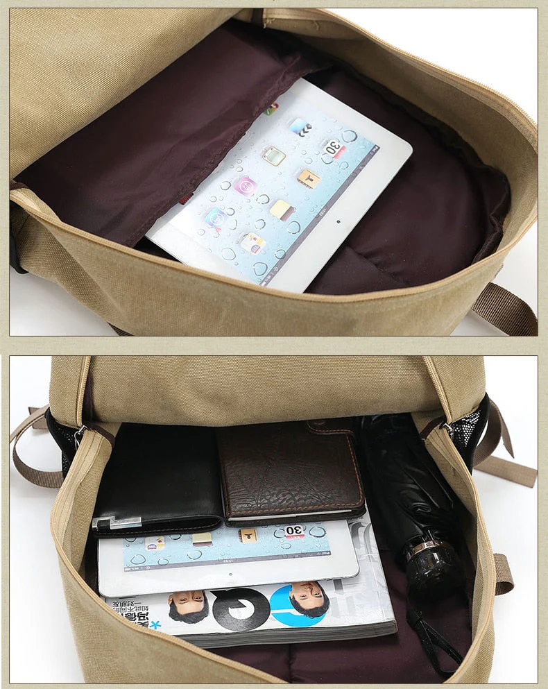 Shoulder Strap Zipper Solid Casual Backpack - Image 6