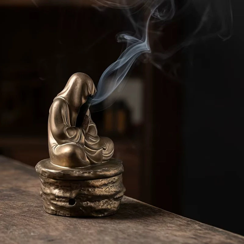 Silent Monk Backflow Ceramic Incense Burner - Image 2