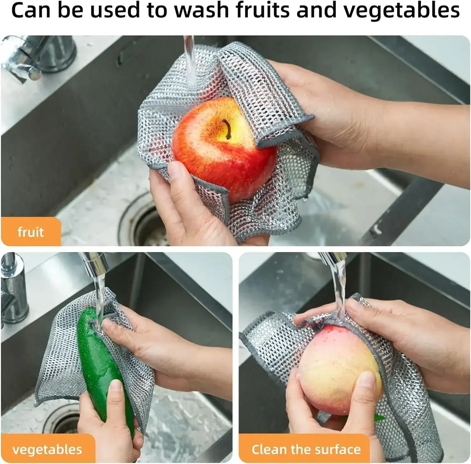 Silver Wire Double-Sided Ultra-Absorbent Design Cleaning Cloth - Image 3